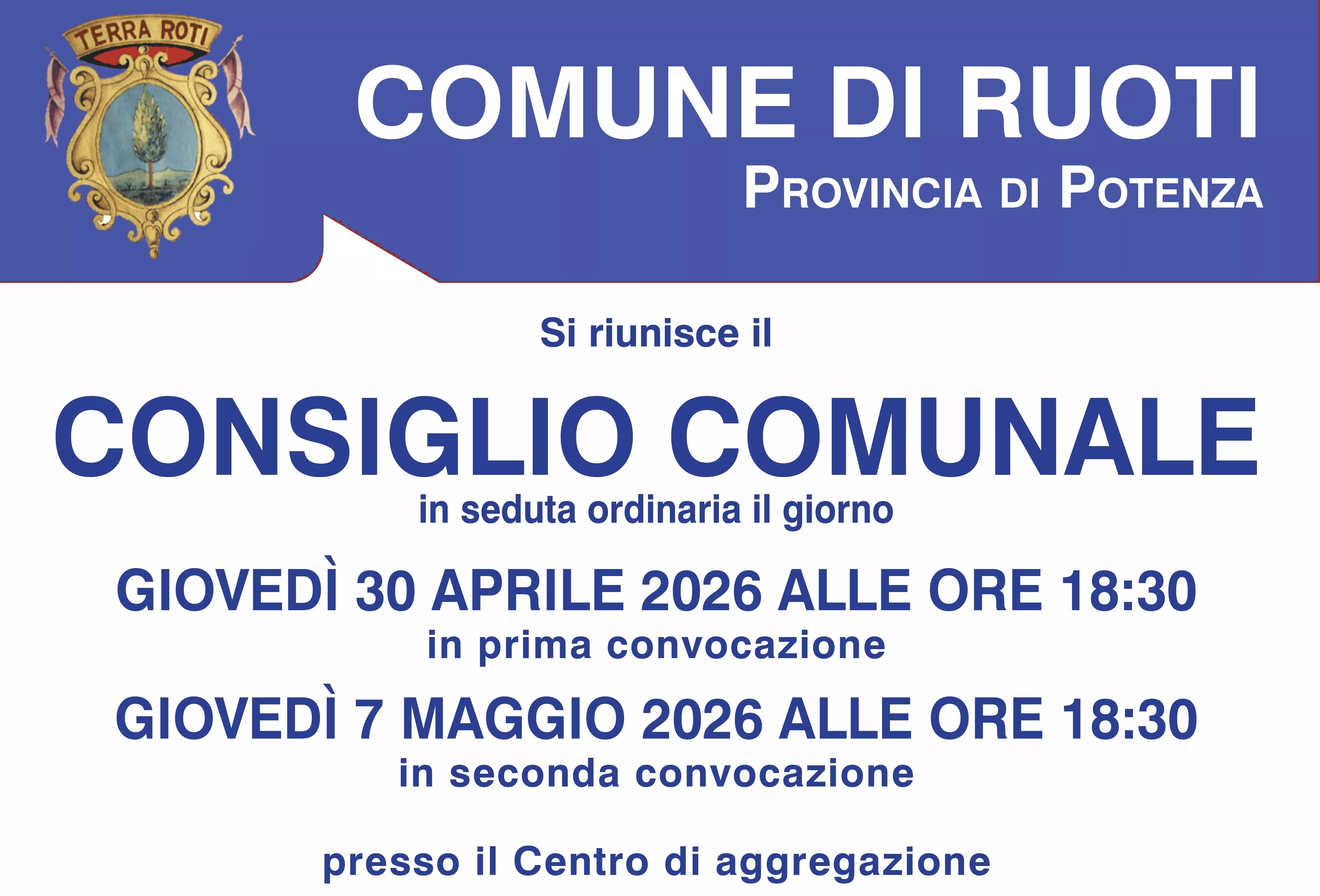 Convocazione del Consiglio Comunale